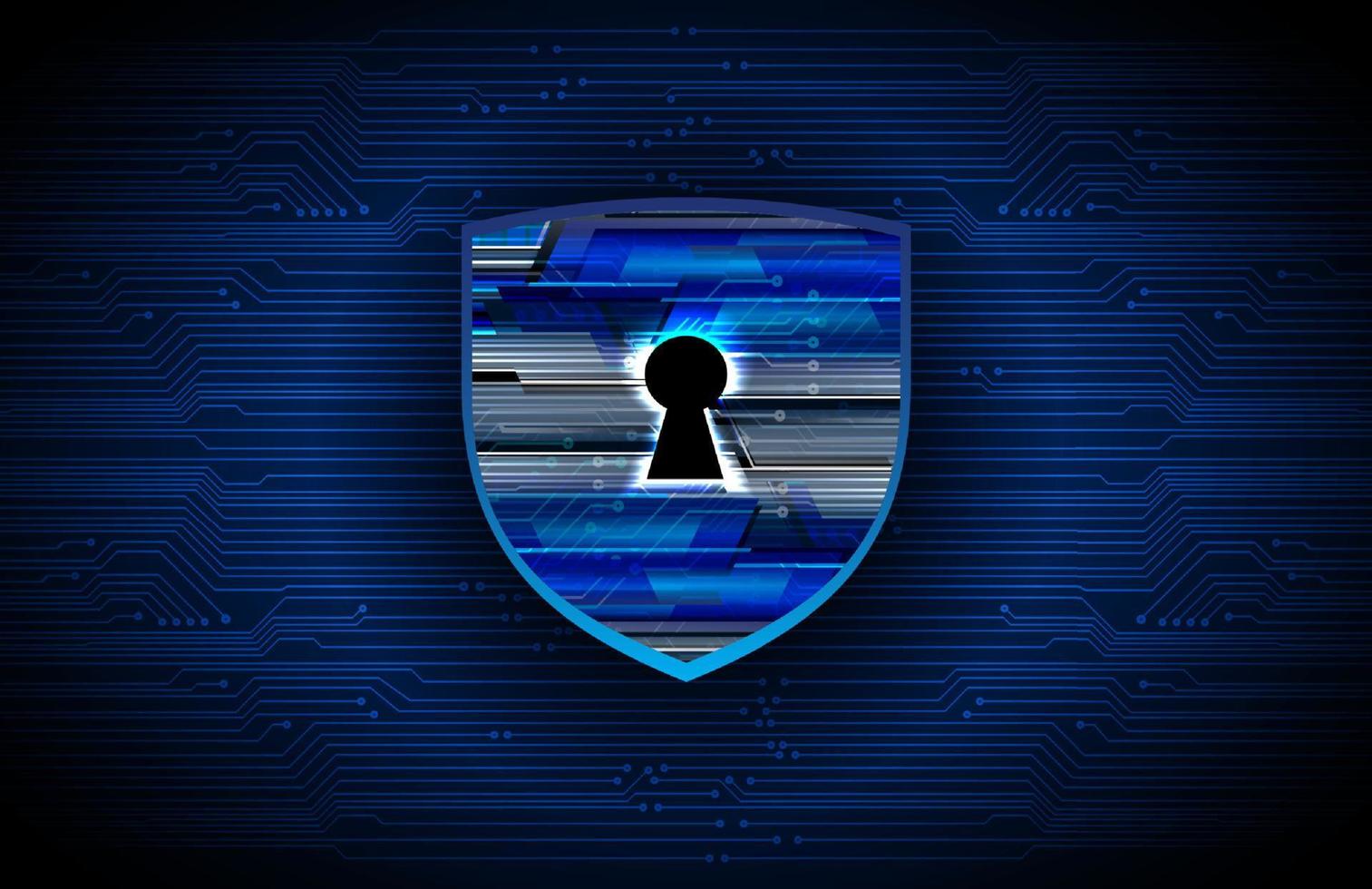 Modern Cybersecurity Technology Background with lock and shield vector