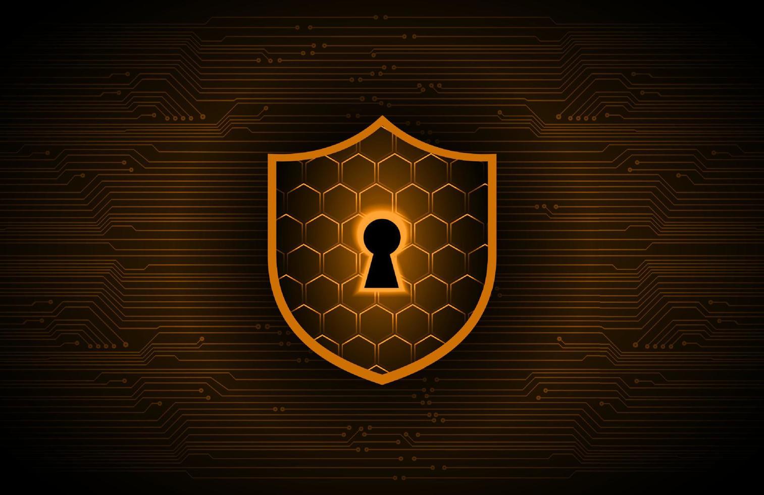 Modern Cybersecurity Technology Background with lock and shield vector
