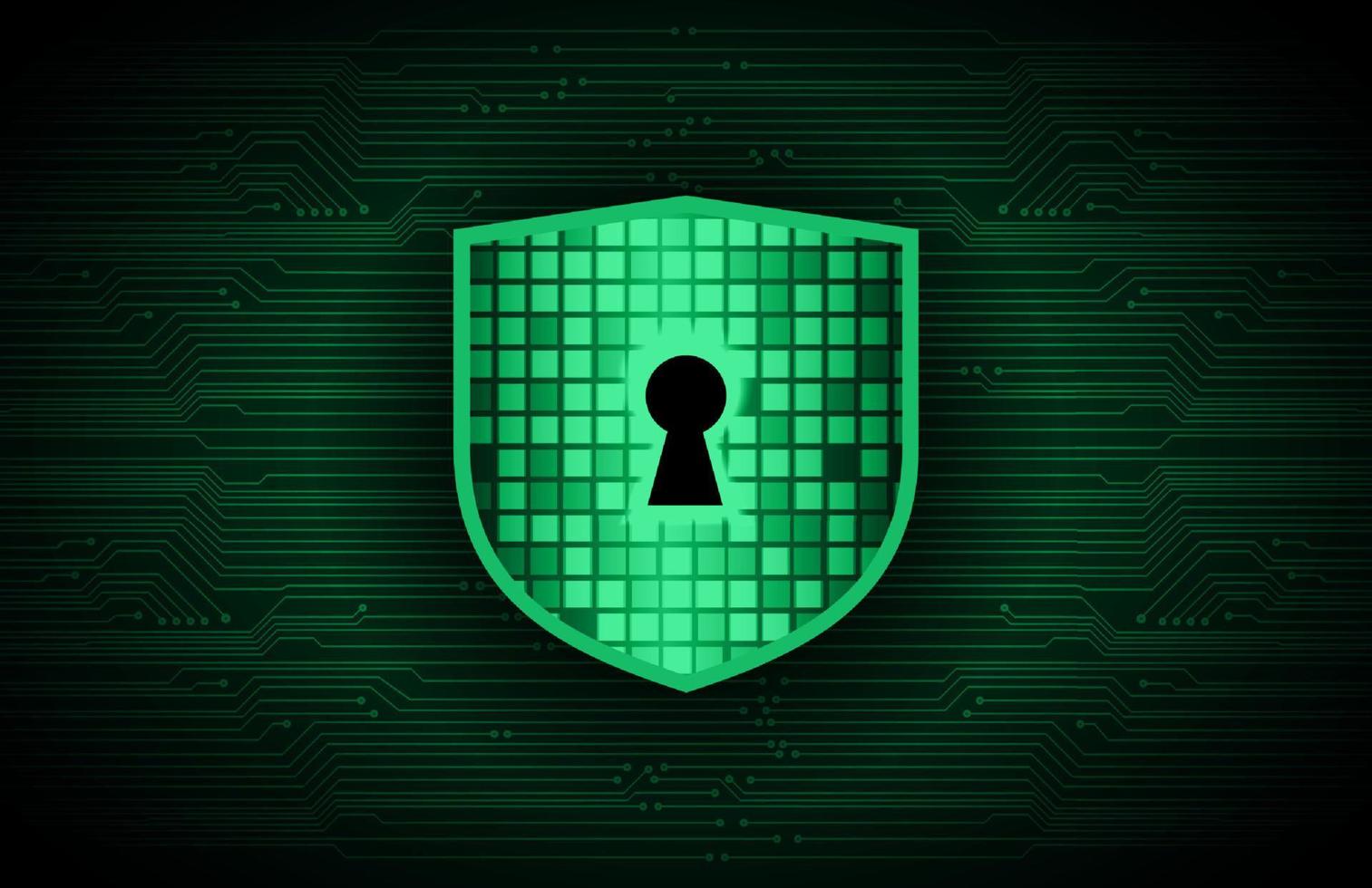 Modern Cybersecurity Technology Background with lock and shield vector