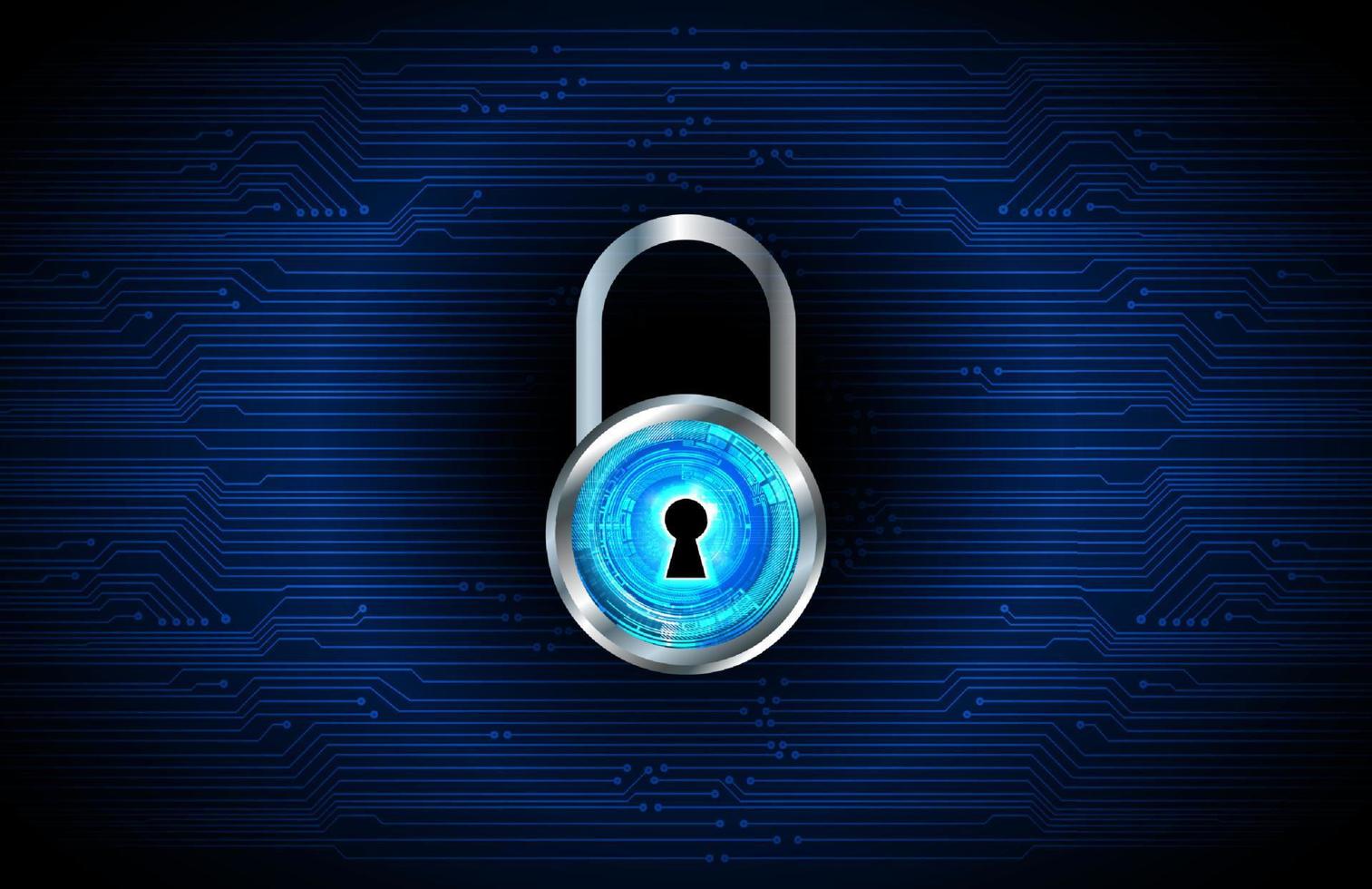 Modern Cybersecurity Technology Background with padlock vector