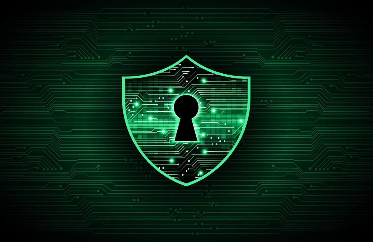 Modern Cybersecurity Technology Background with shield and lock vector