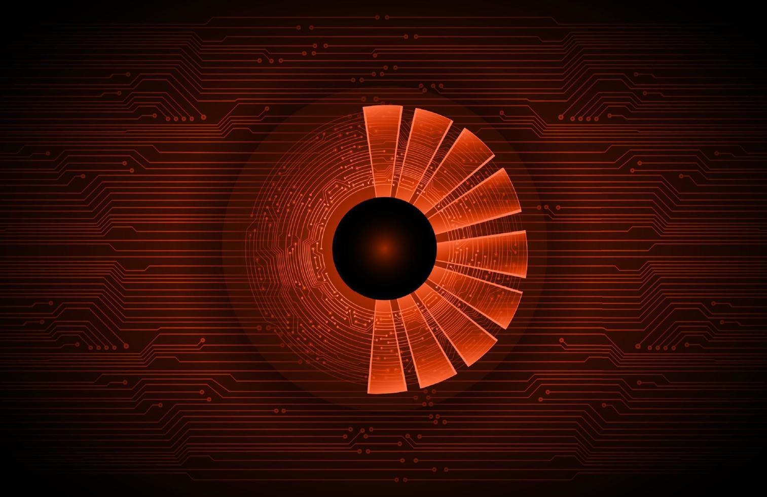 Modern Holographic Eye on Technology Background vector