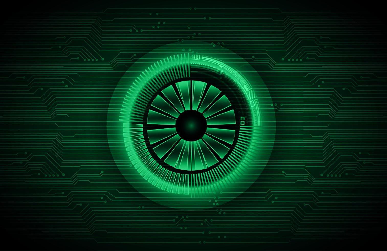 Modern Holographic Eye on Technology Background vector
