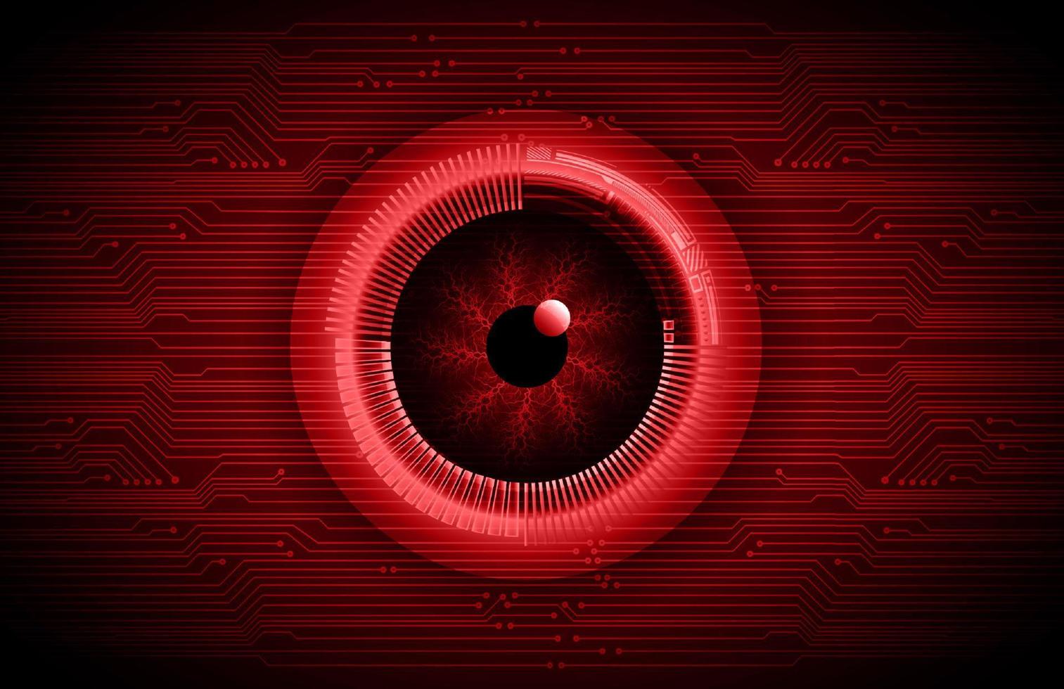 Modern Holographic Eye on Technology Background vector