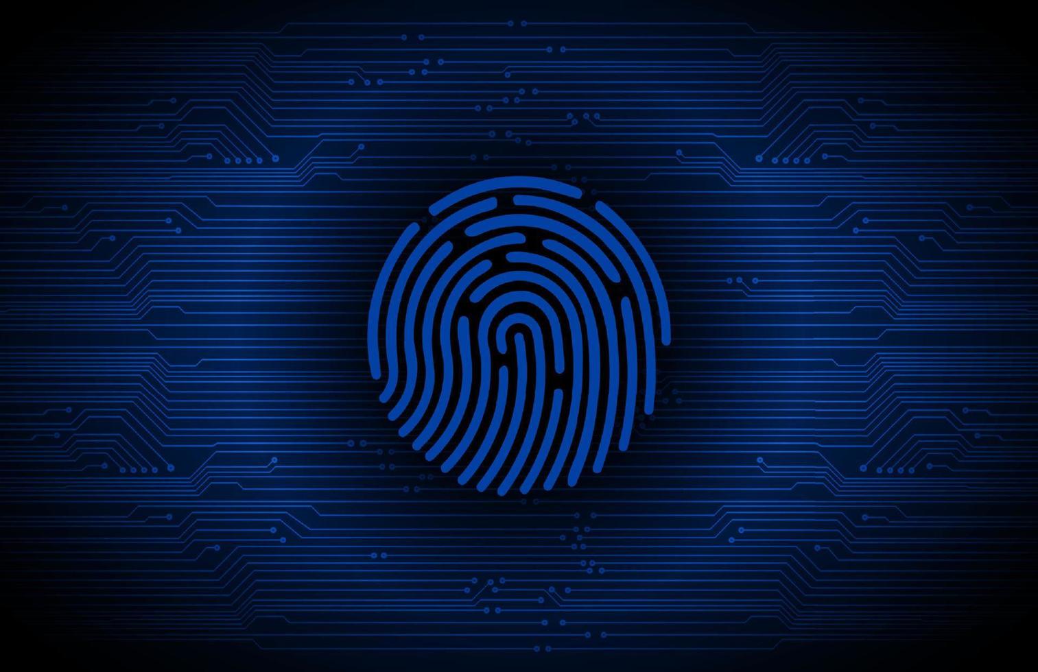 Modern Cybersecurity Technology Background with fingerprint vector