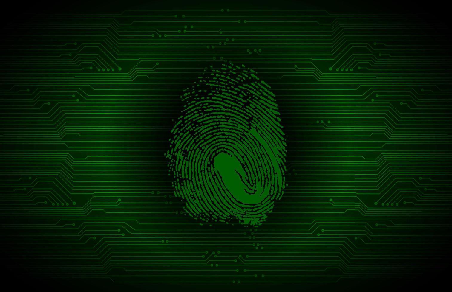 Modern Cybersecurity Technology Background with fingerprint vector