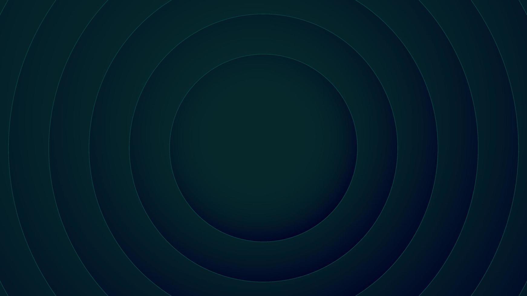 Dark Green and Blue background. Abstract paper art circle design. Vector illustration. Eps10