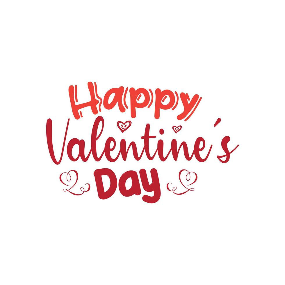 Happy Valentine's Day typography lettering for t shirt vector