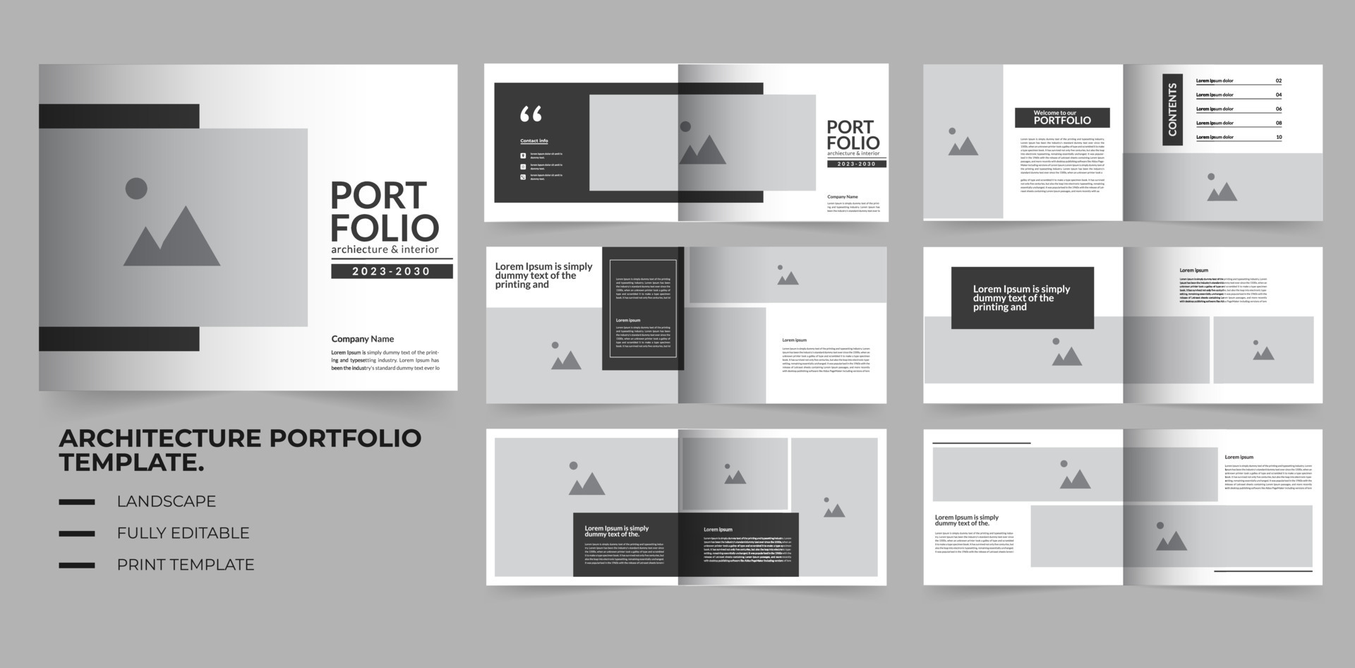 Architecture Portfolio Template Vector Art Icons And Graphics For 