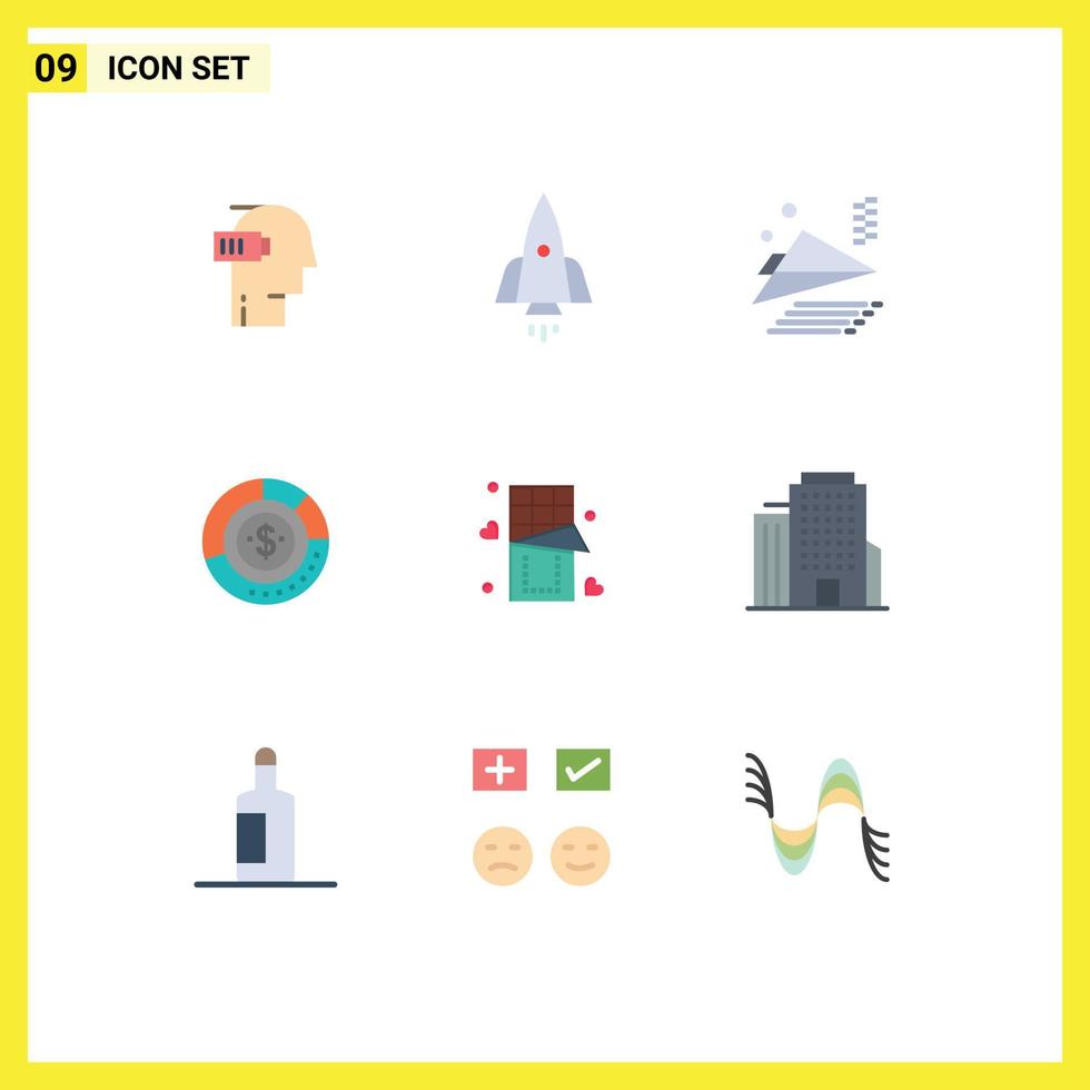 9 Creative Icons Modern Signs and Symbols of finance budget startup analysis plane Editable Vector Design Elements