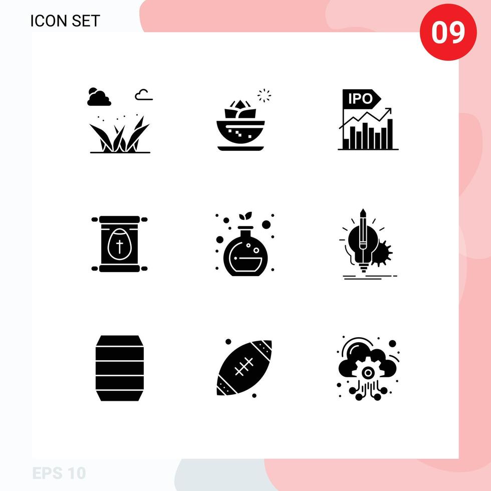Stock Vector Icon Pack of 9 Line Signs and Symbols for scroll education bowl public modern Editable Vector Design Elements