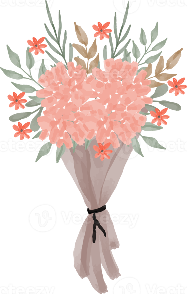 elegant waterverf bloem boeket illustratie png