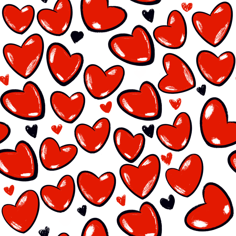 patrón de corazón rojo png