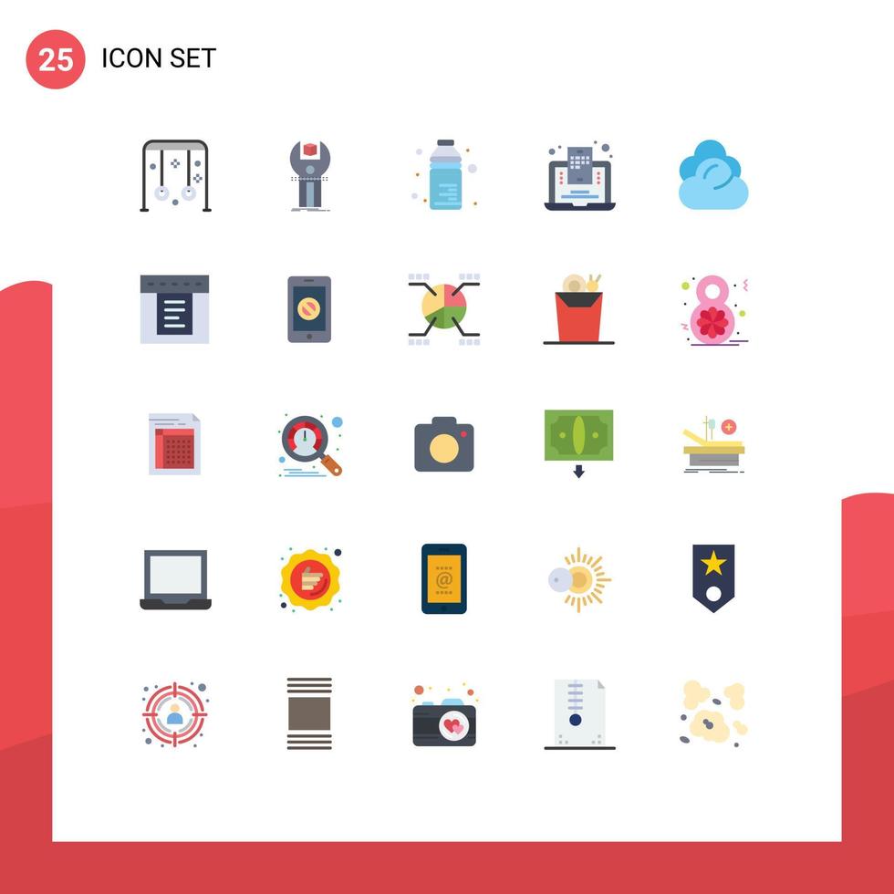 25 Flat Color concept for Websites Mobile and Apps web blogging blogger kit blog mobile food Editable Vector Design Elements