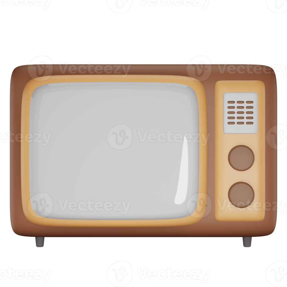 Television 3D Illustration isolated on transparent background png