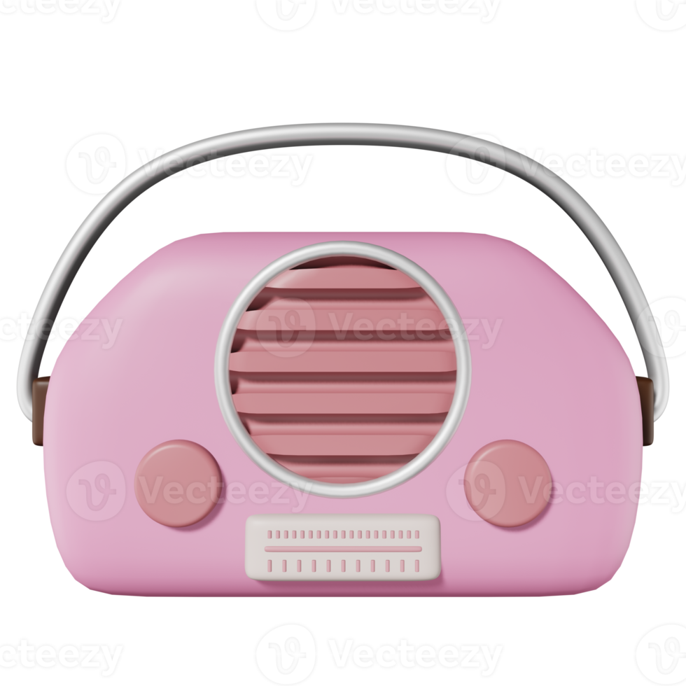 3d radio isolerat i transparent bakgrund png