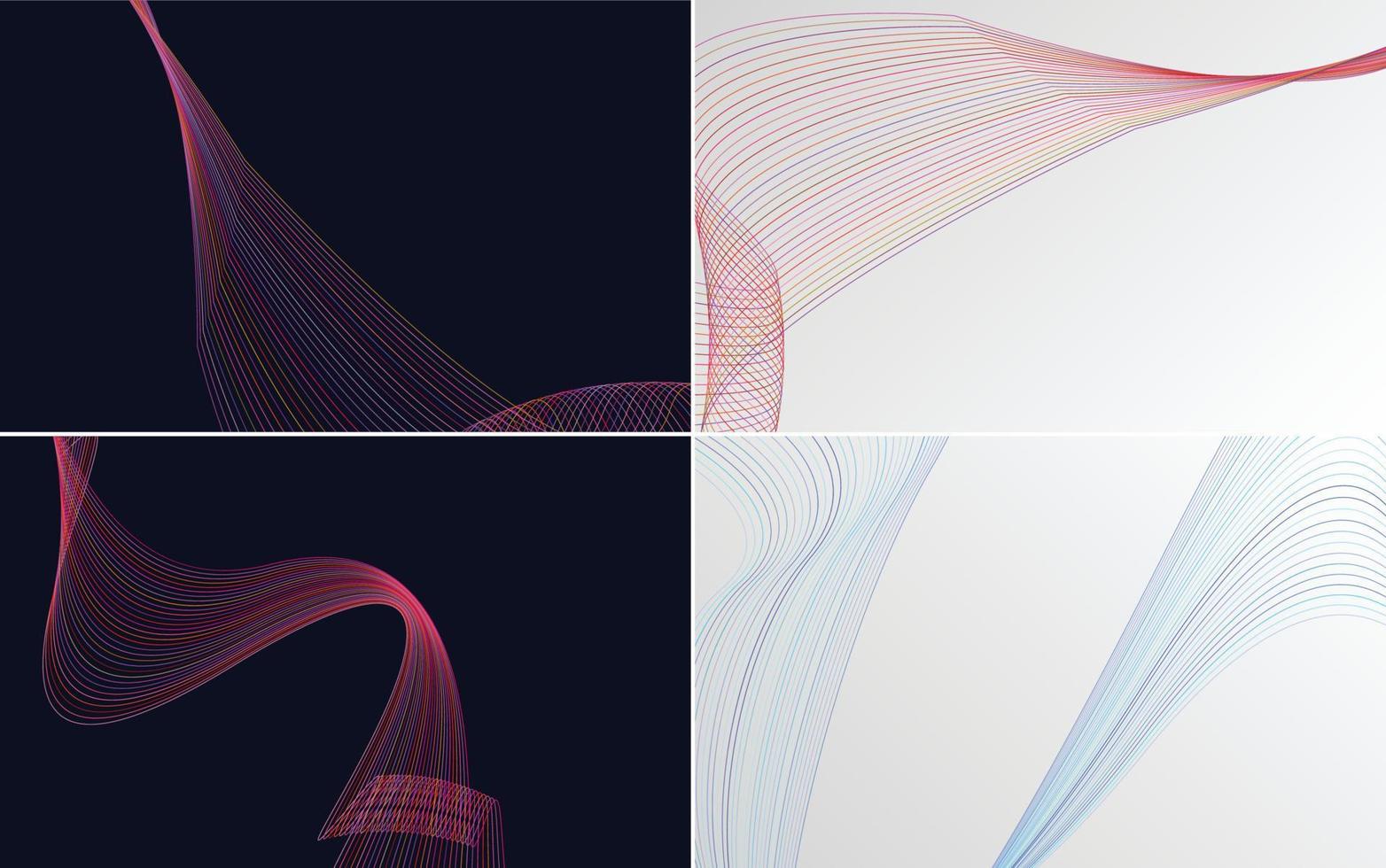 modern wave curve abstract presentation background Pack vector