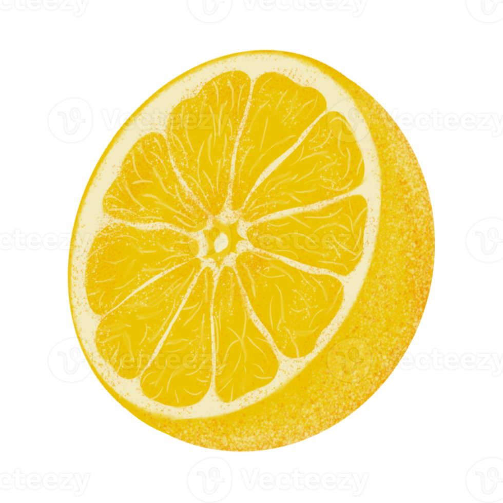 illustration de citron, peinture couleur. png