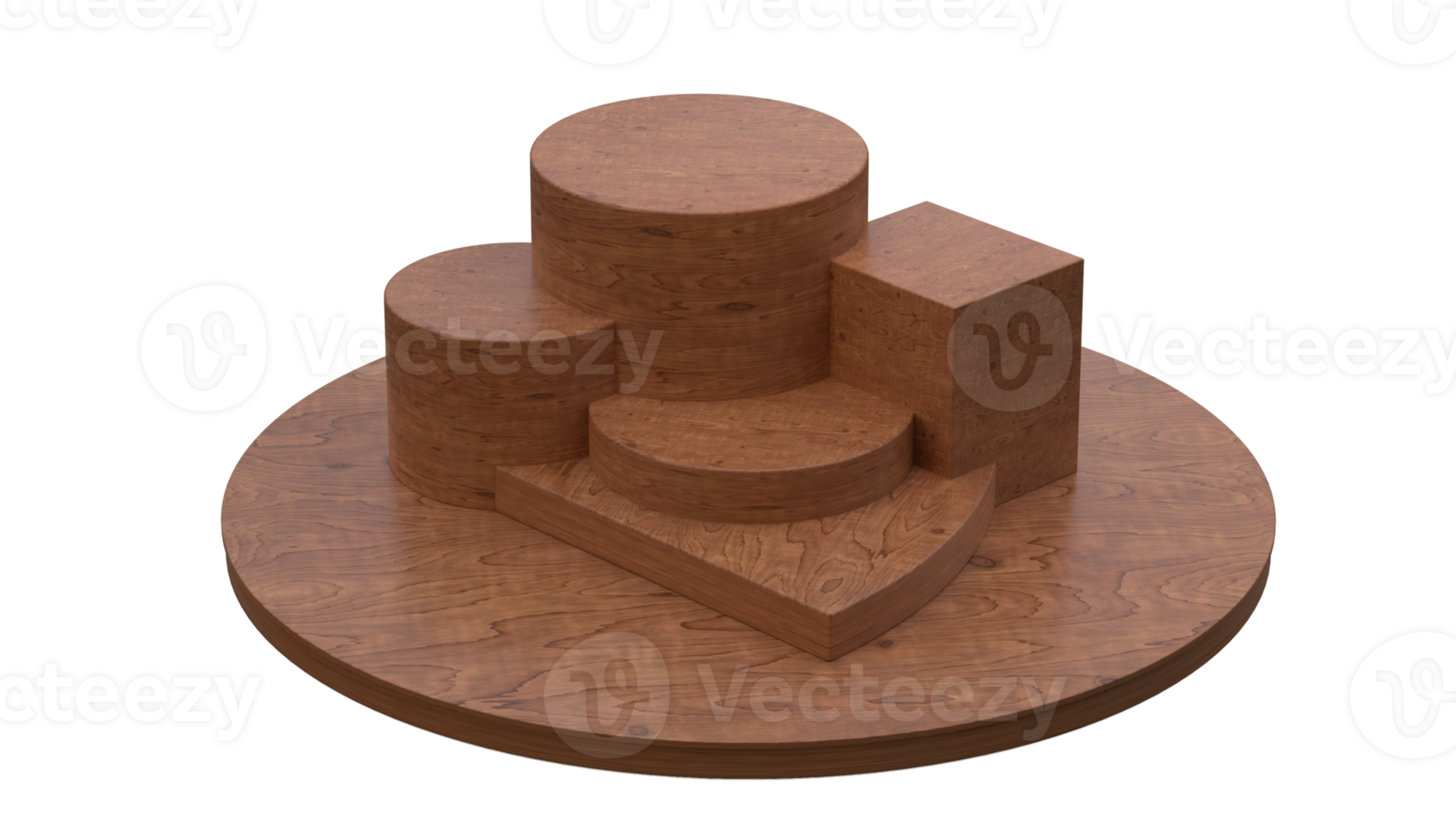 Holzgarnitur Teakholz lackiert png