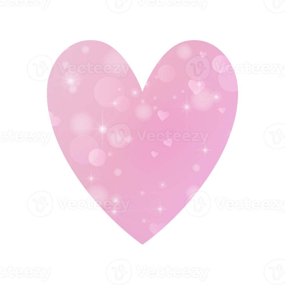 Heart Bokeh Clipart PNG, Valentine Heart Clipart PNG