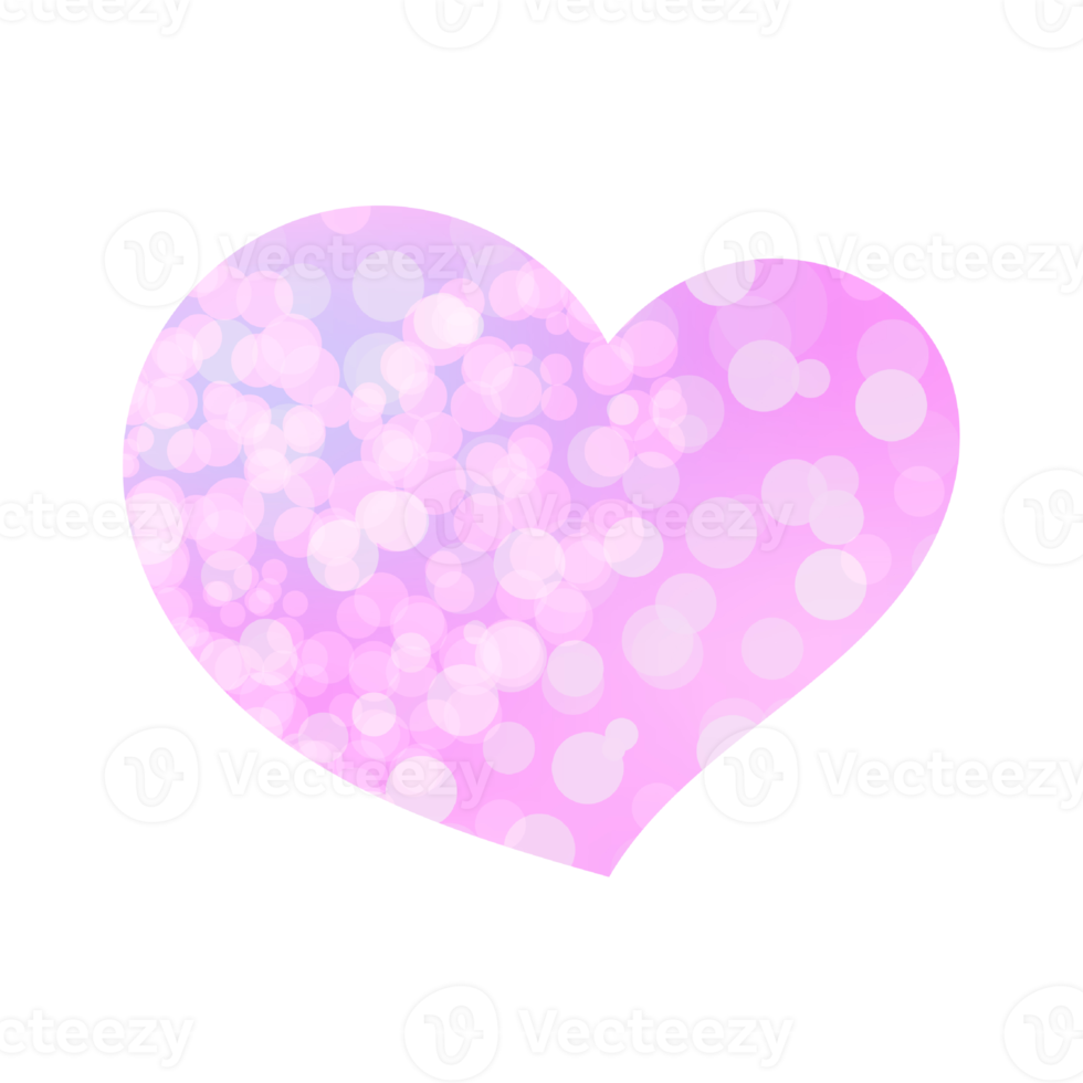 Heart Bokeh Clipart PNG, Valentine Heart Clipart PNG