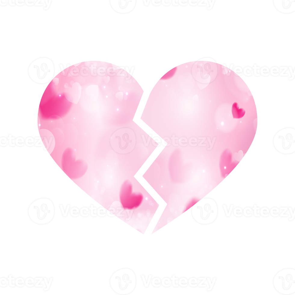 Heart Bokeh Clipart PNG, Valentine Heart Clipart PNG