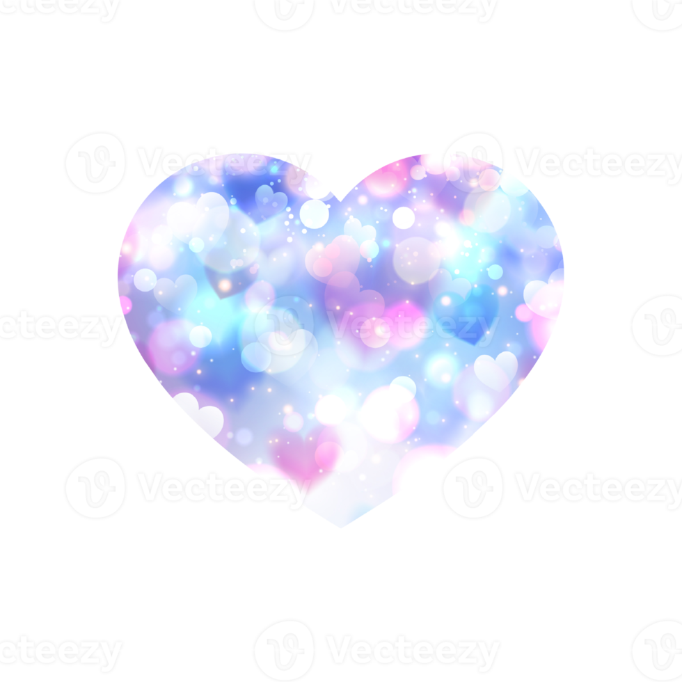 Heart Bokeh Clipart PNG, Valentine Heart Clipart PNG