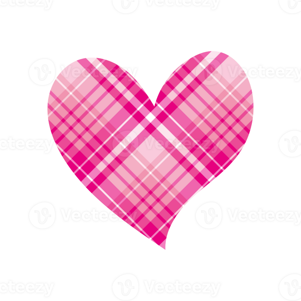 Free Buffalo Plaid Heart clipart PNG, Buffalo Plaid Heart Sublimation