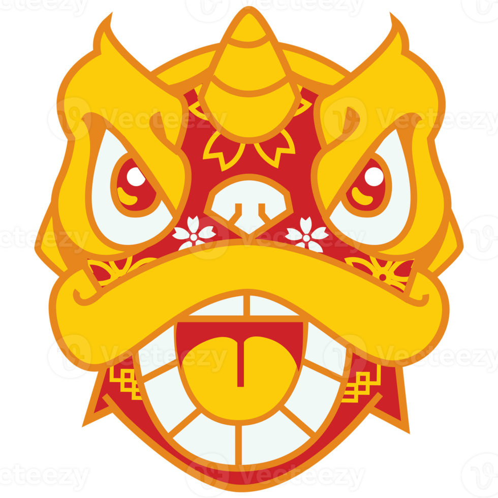 Chinese New Year Lion Dance Illustration png