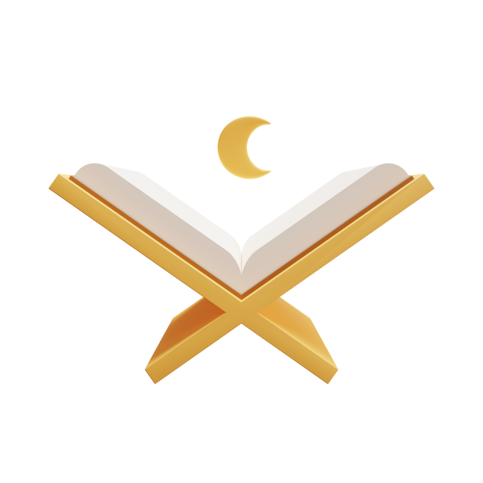 Ramadan koran 3d geven element png