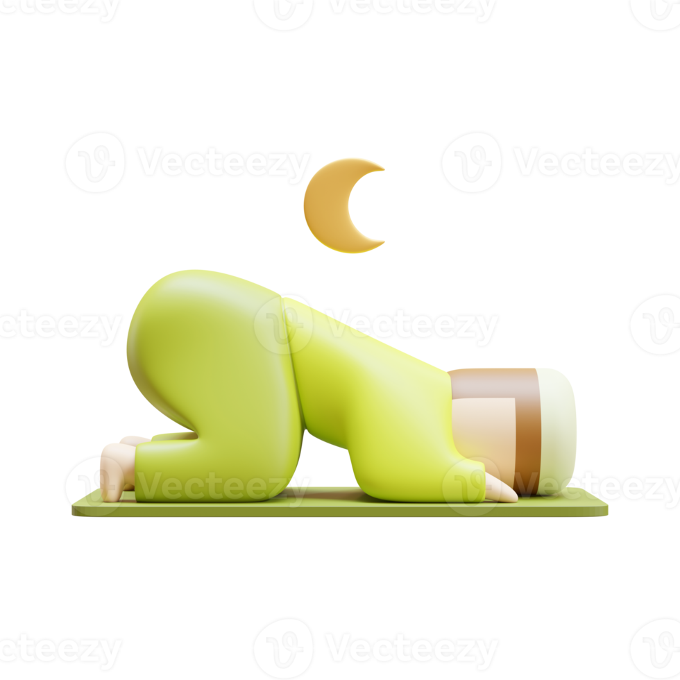 Ramadan Pray 3D Render Element 02 png