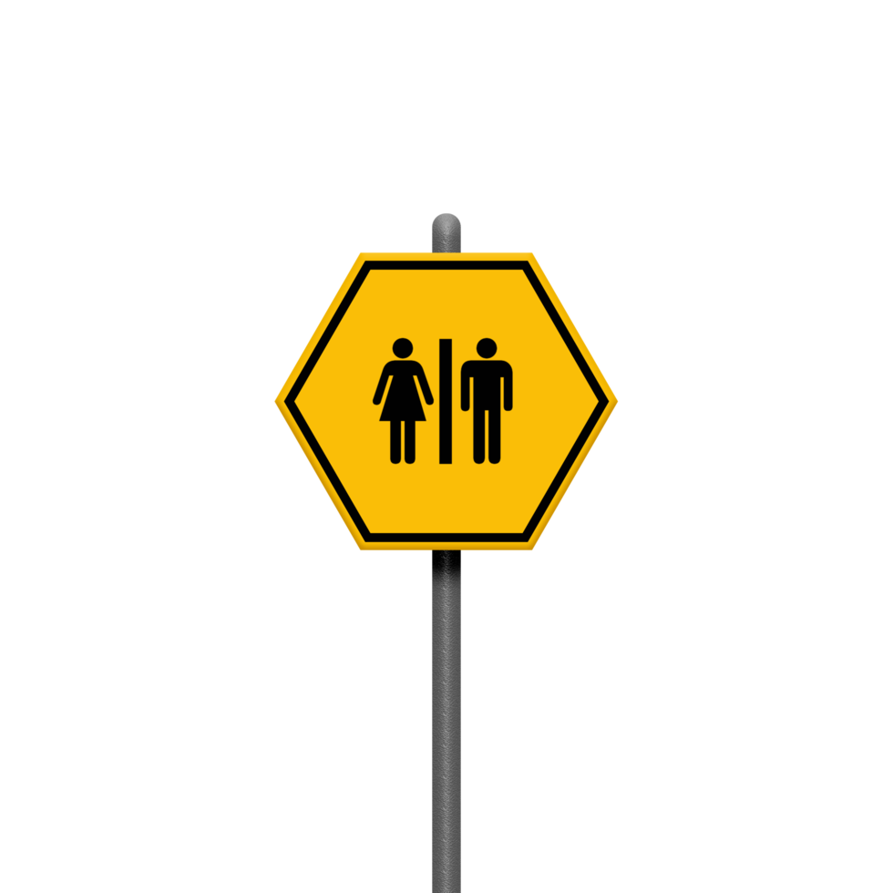 Traffic signs boards on metal stand png