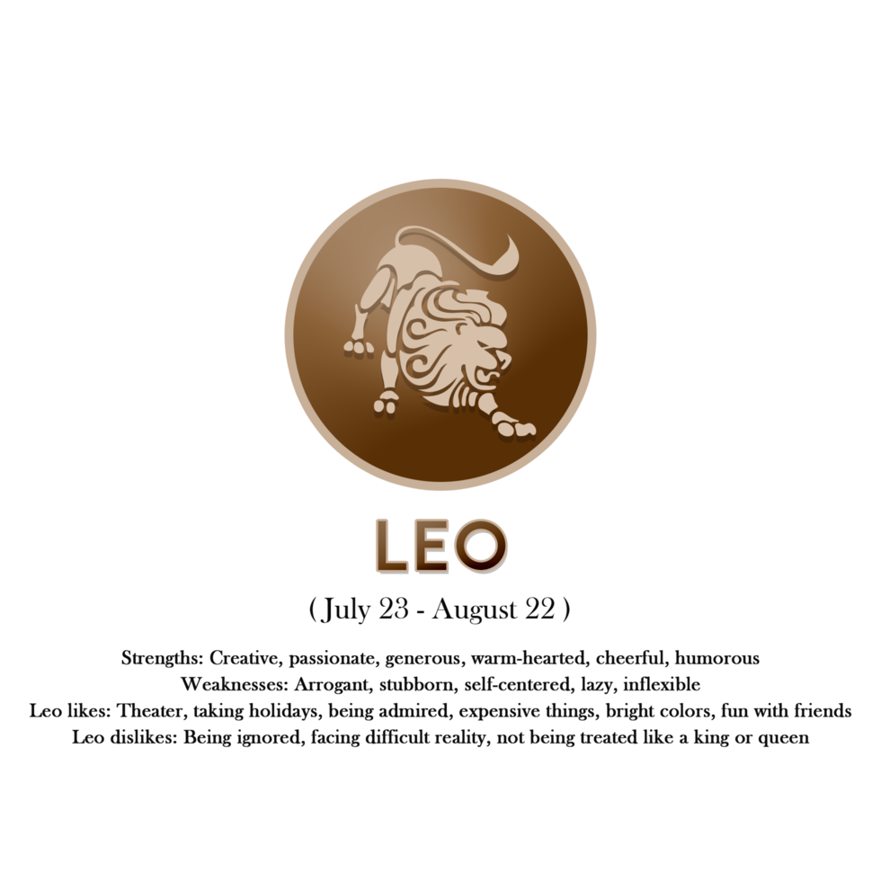 leo horóscopo signo no zodíaco com traços png