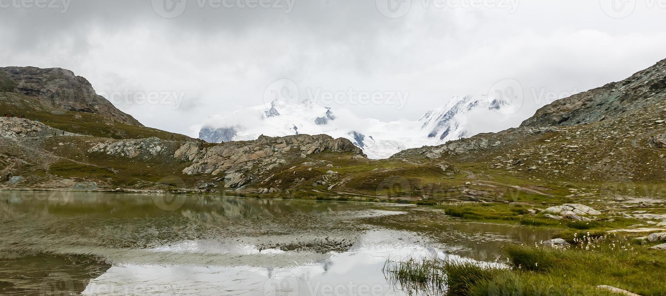 Amazing mountain landscape with cloudy sky, natural outdoor travel background. Beauty world. photo