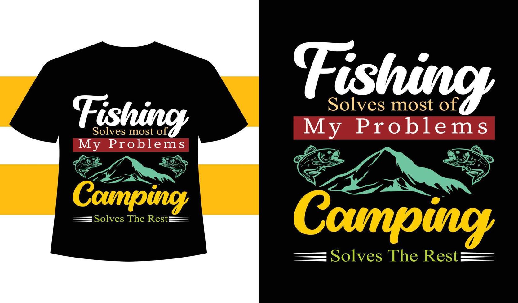 FISHING SOLVES MOST OF  T-SHIRT vector