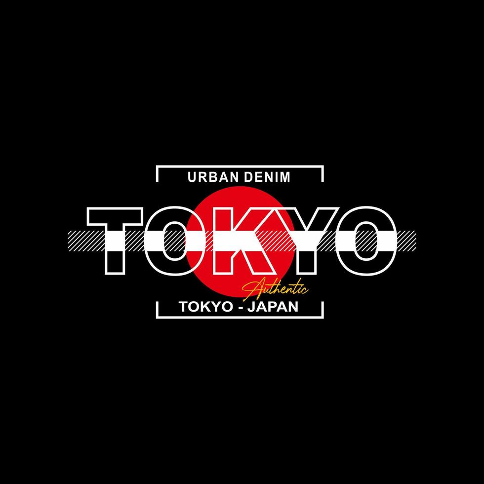 vector tokyo text typography design