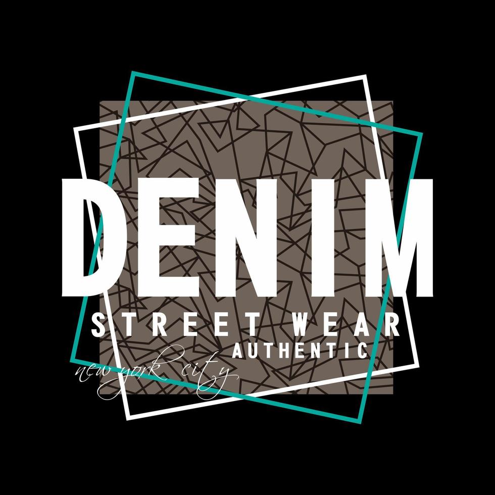 vector core denim text typography design
