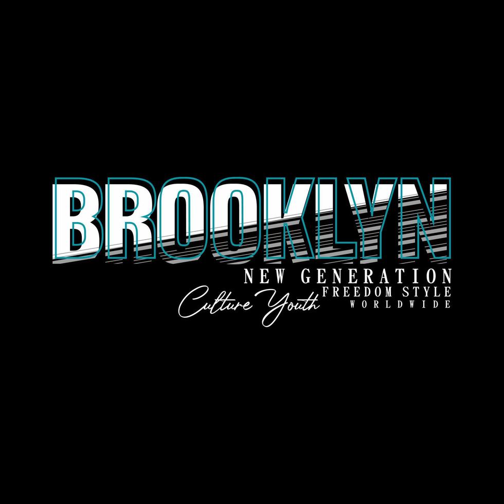brooklyn text typography vector design