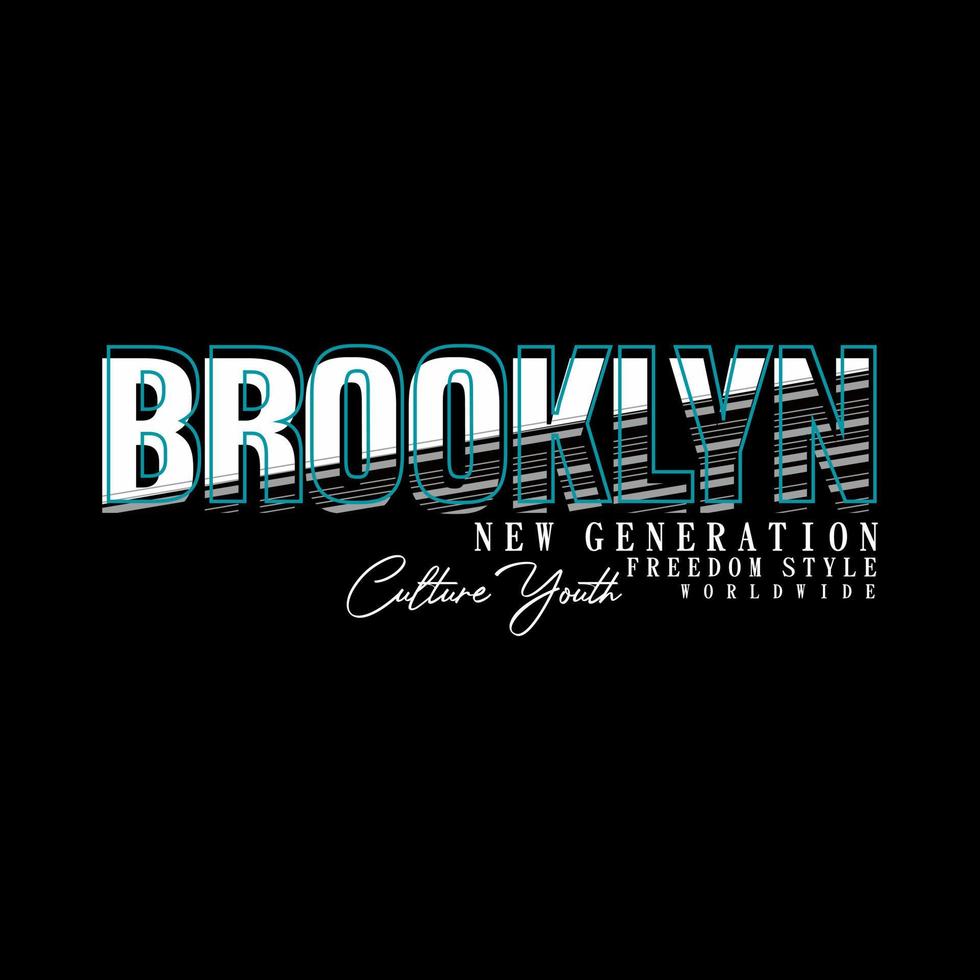 diseño de vector de tipografía de texto de brooklyn