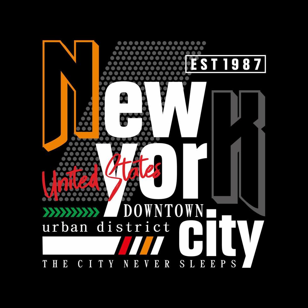 vector diseño de tipografía de texto de la ciudad de nueva york