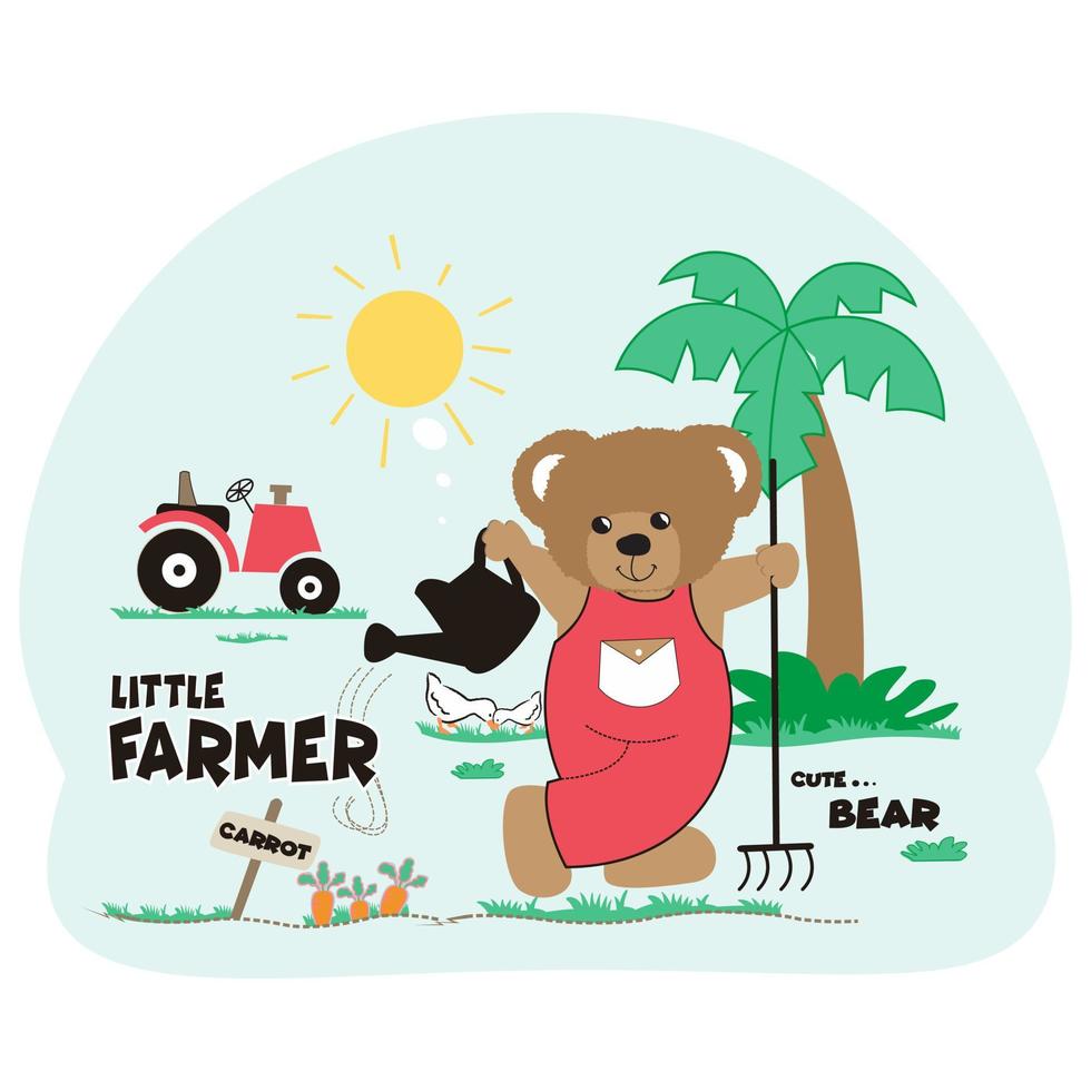 vector cute bear cartoon design