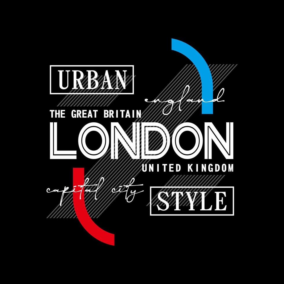 vector london city text typography design