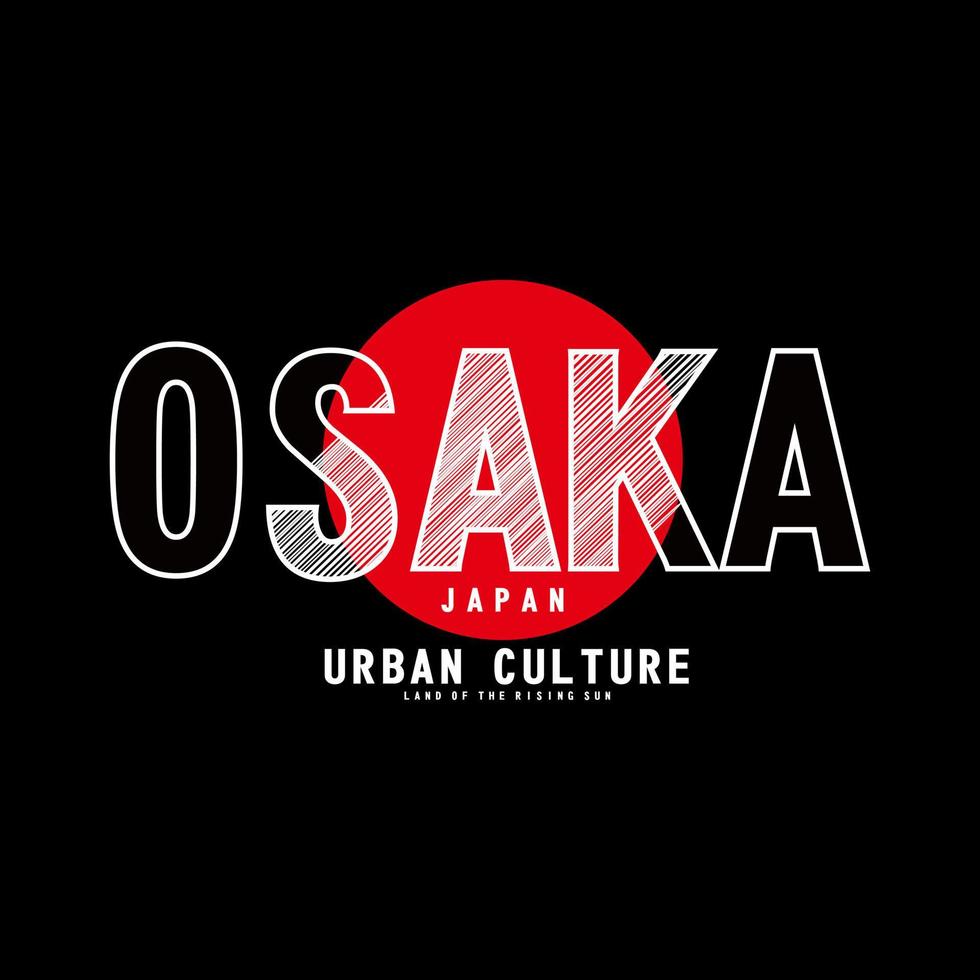 vector osaka text typography design