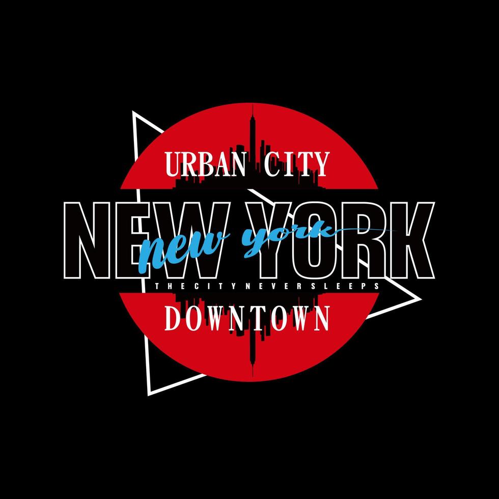 vector new york brooklyn text lettering typography design