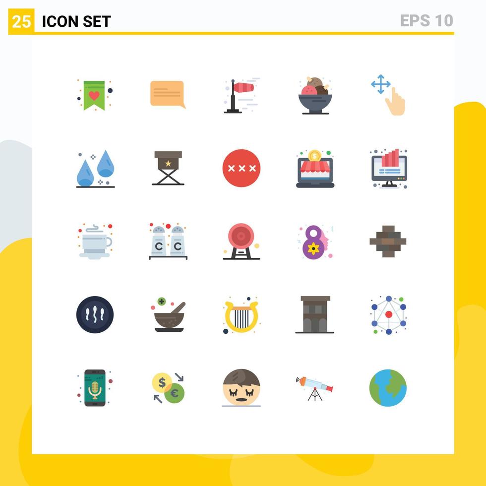 Universal Icon Symbols Group of 25 Modern Flat Colors of autumn gesture cold finger party Editable Vector Design Elements