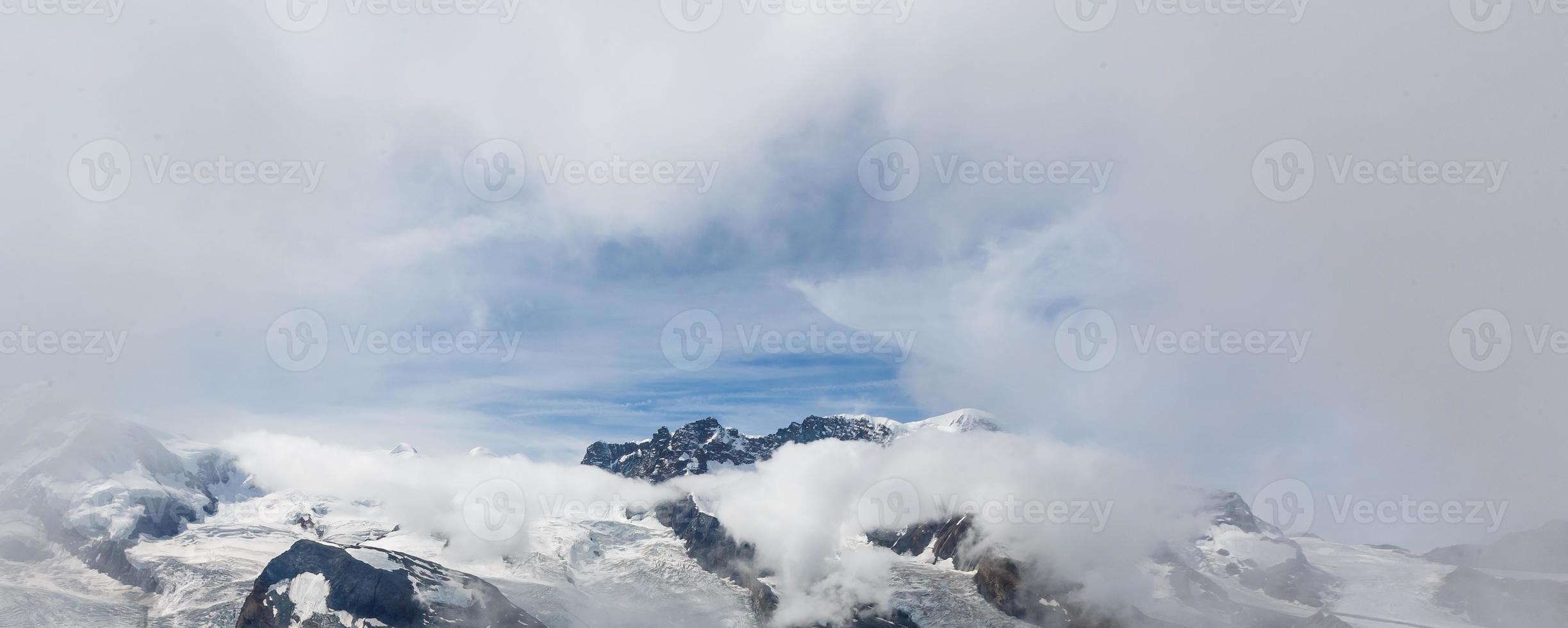 Aerial view of the Alps mountains in Switzerland. Glacier photo