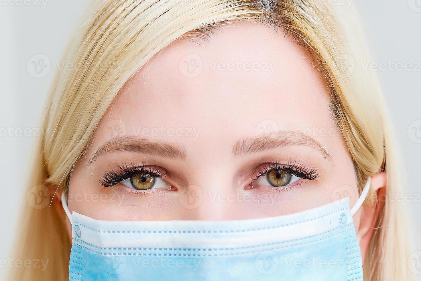 Cheerful surgical doctor mask medical is working in surgery photo