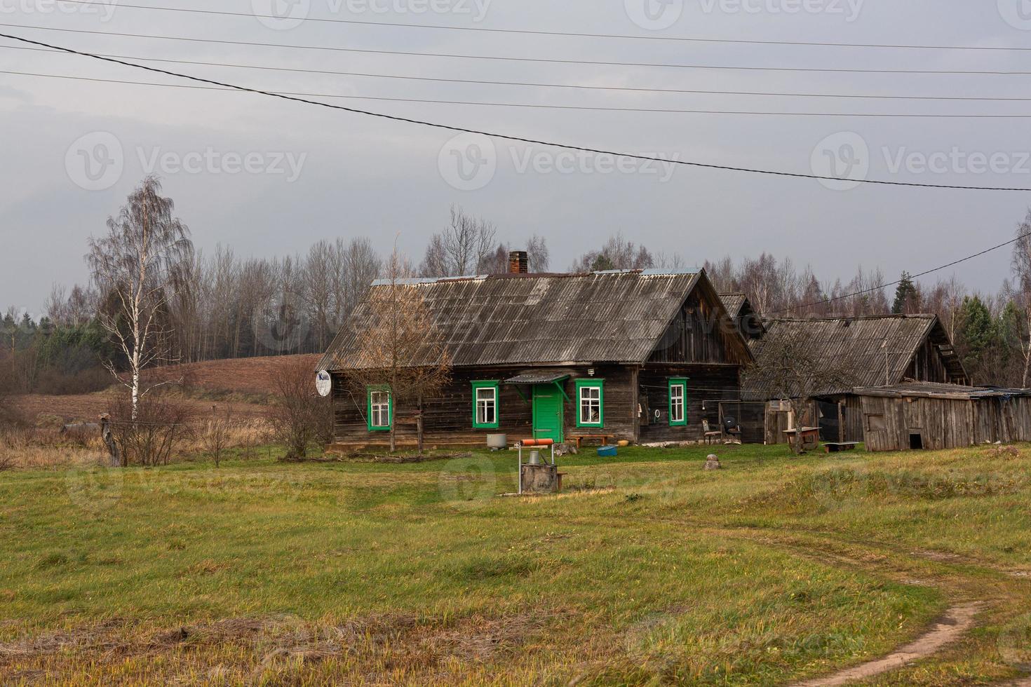 Old Traditional Houses in Latvia photo