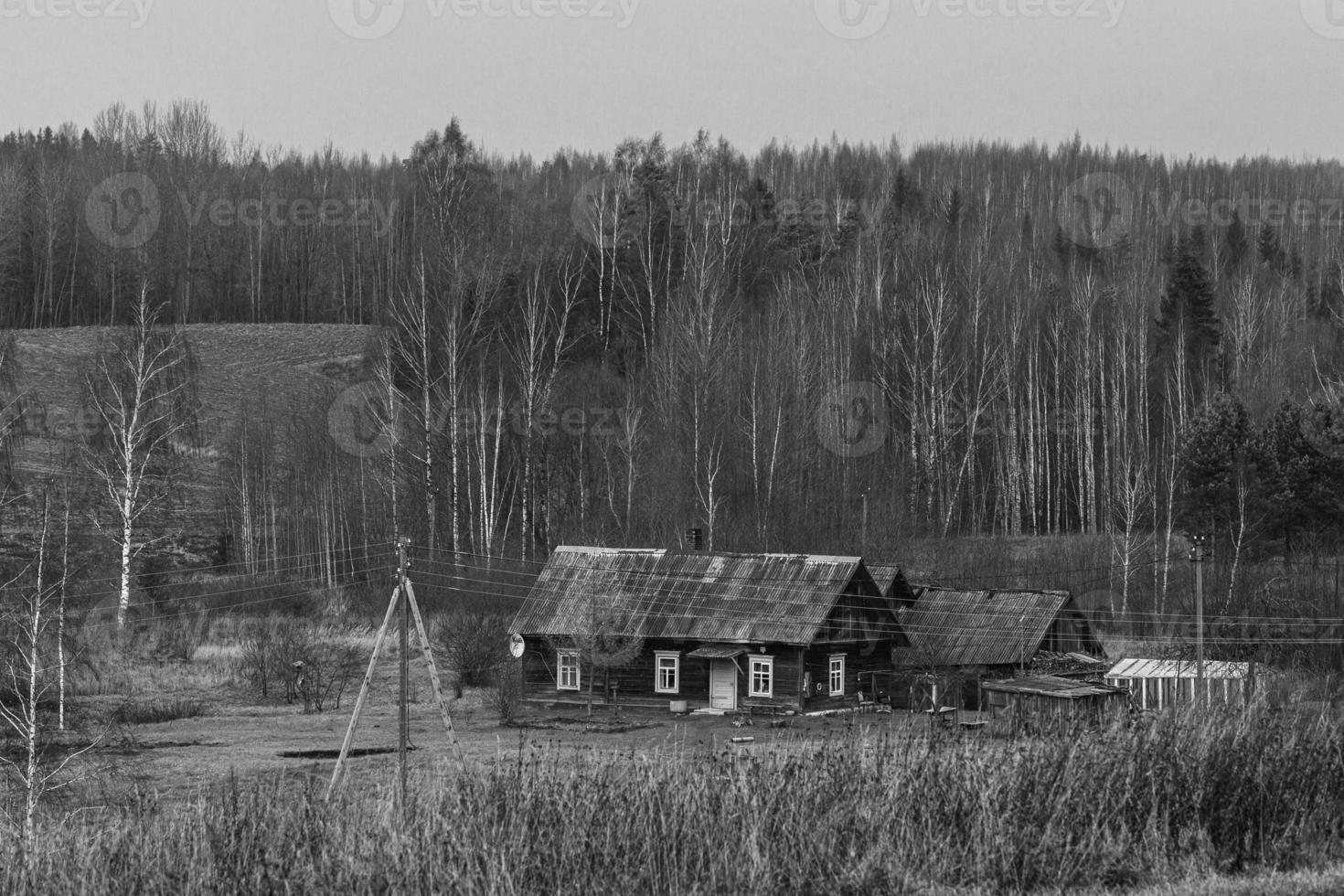 Old Traditional Houses in Latvia photo