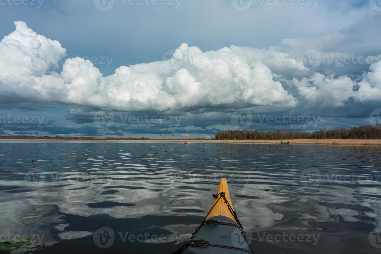 Cloudy Landscape in the Lake photo